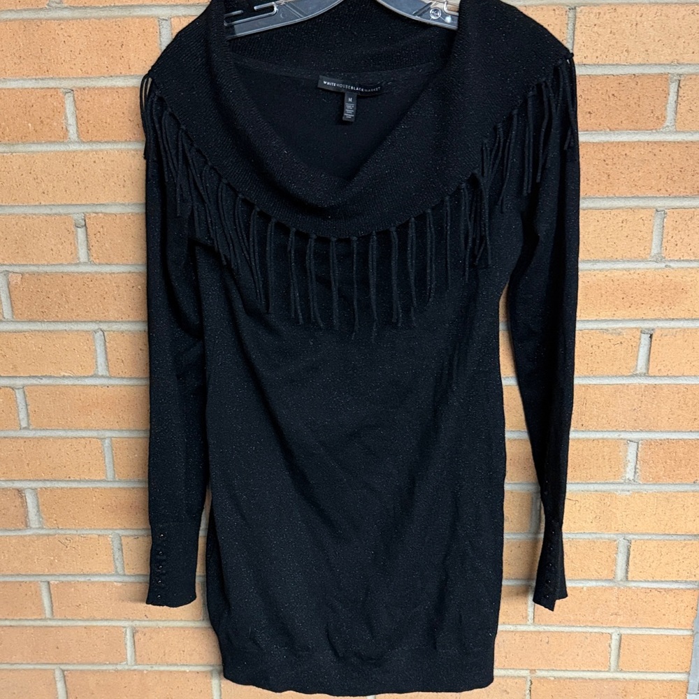 White House Black Market Black Knit Sweater Top